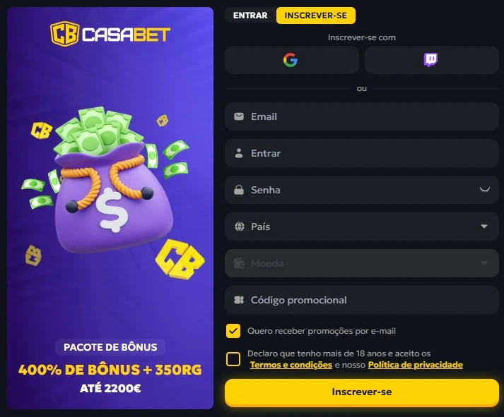 Casabet Casino Brasil Login